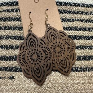 NEW Wooden Mandala Bohemian Earrings 🖤